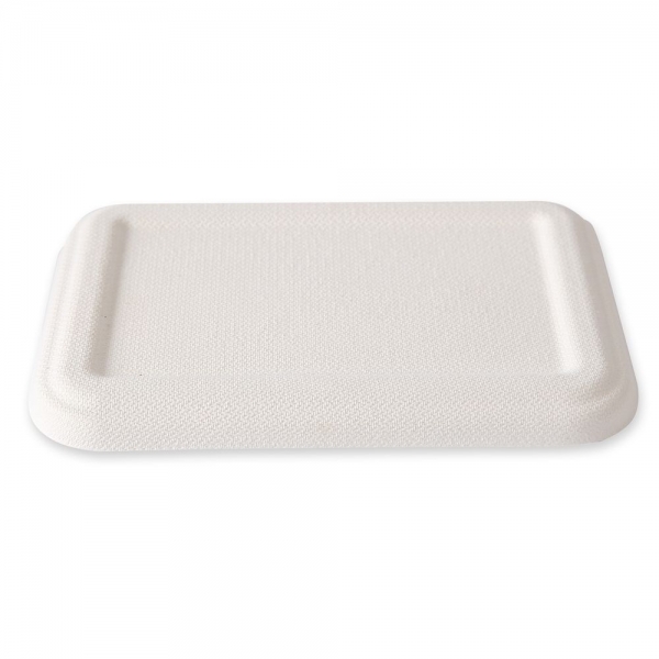 Bio Deckel für Schalen aus Zuckerrohr – nachhaltiger, kompostierbarer Einwegdeckel, 20x50 Stück