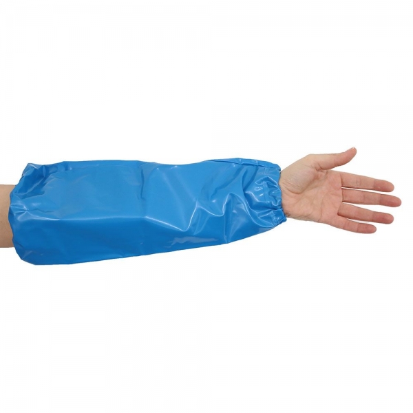Detektierbarer TPU Ärmelschoner, 42cm, blau – Lebensmittelecht, wasserdicht 5x2 Stück