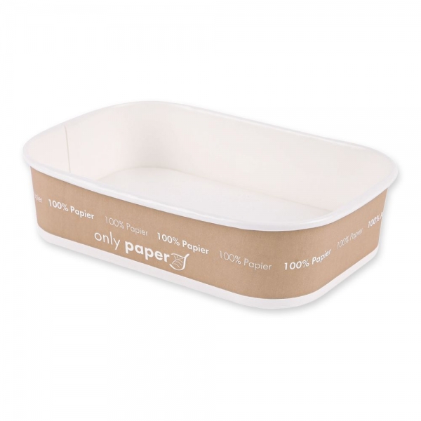 Bio Schalen Takeaway Only Paper aus Pappe – kompostierbar und recyclebar, 6x50 Stück