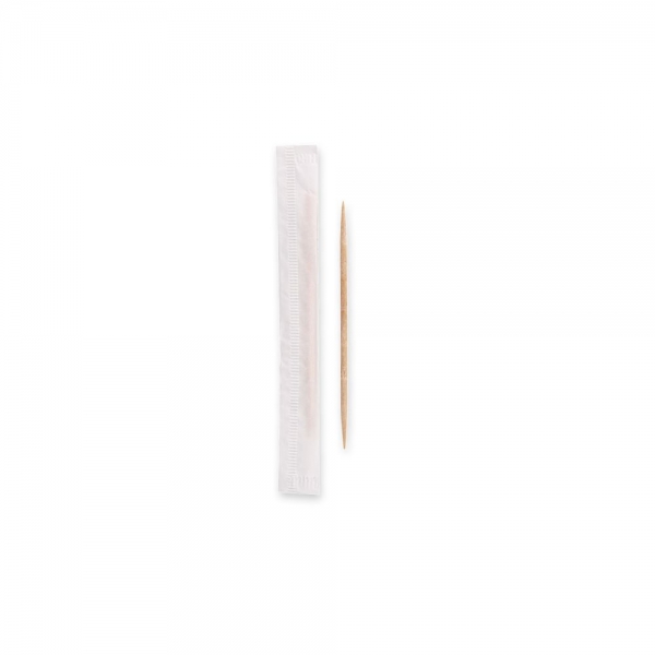 Bio Zahnstocher einzeln verpackt in Papier aus Holz, 6,5 cm, 20x1000 Stück