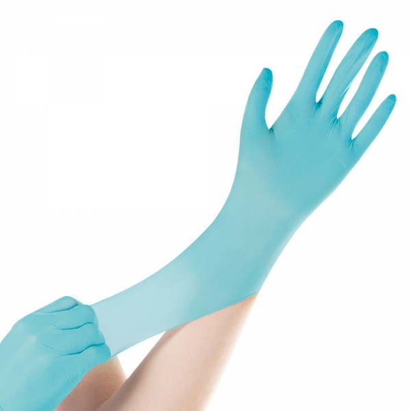 Neopren-Handschuhe türkis NEO STRETCH PRO von HYGOSTAR - VE 10x100 Stück