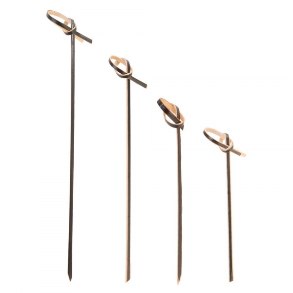 Bio Fingerfood-Spieße Loop Bambus | Nachhaltige hygienische Partyspieße,⌀ 0,3 cm, 40x250 Stück