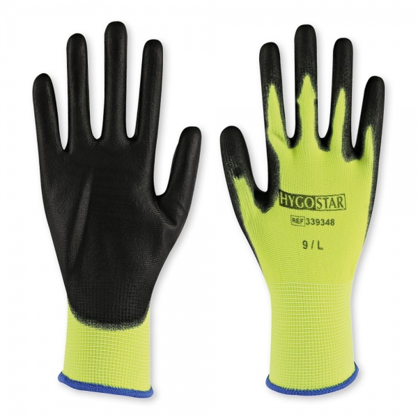 Feinstrickhandschuhe Neon Ace, PU-Beschichtung 10x12 Paar