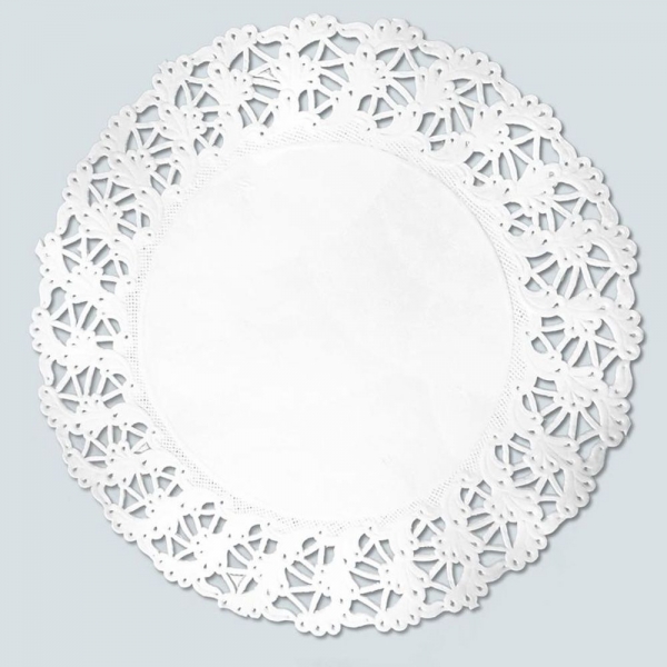 Tortenspitzen weiss rund Ø 20 cm weiß von HYGOSTAR - VE 250 Stück